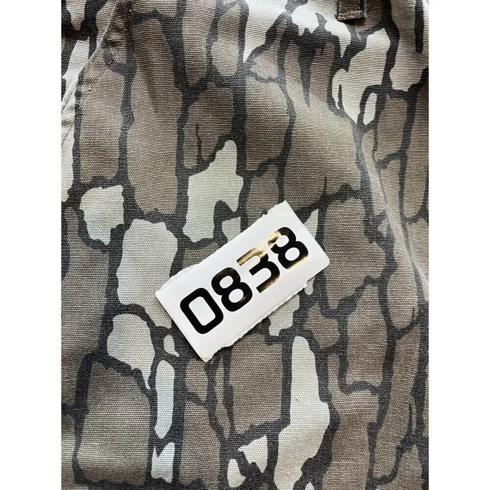 Vintage 80's Walls Tree Bark Camo Cargo Pants‎ Mens Hunting Made In USA 40 X27